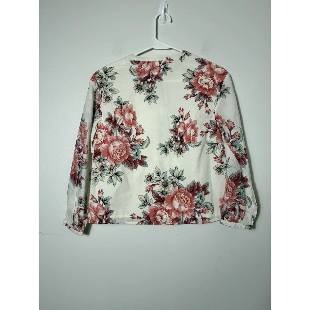 NEW! Gap Kids Button Up Top Girls Sz‎ 12 100% Cotton Floral Preppy Casual